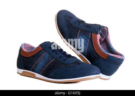 Scarpe denim isolato Foto Stock