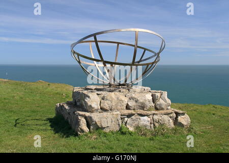 Il Radar Memorial, St Aldhelm di testa, Worth Matravers, Jurassic Coast, Dorset, Inghilterra, Gran Bretagna, Regno Unito Regno Unito, Europa Foto Stock