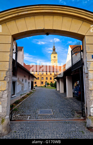 Vecchio stees della città barocca di Varazdin, Croazia Settentrionale Foto Stock