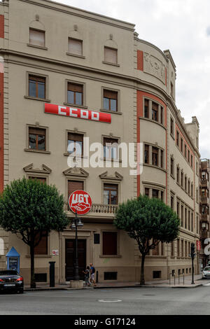 Strada di città, Leon Castiglia e Leon, Spagna Foto Stock