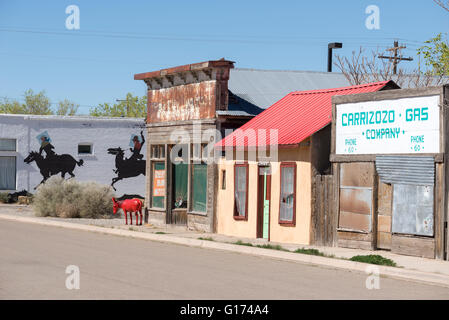 Carrizozo New Mexico, una città con una crescente comunità artistica. Foto Stock