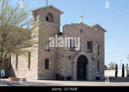 Rosa de Lima chiesa cattolica di Pecos, Texas. Foto Stock