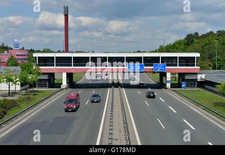 Autobahnbruecke Dreilinden, AVUS, Zehlendorf, Berlino, Deutschland / Autobahnbrücke Foto Stock