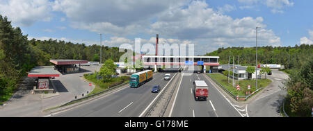 Autobahnbruecke Dreilinden, AVUS, Zehlendorf, Berlino, Deutschland / Autobahnbrücke Foto Stock