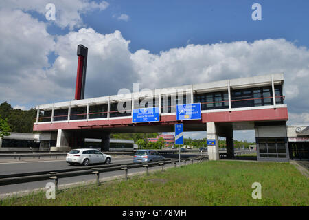 Autobahnbruecke Dreilinden, AVUS, Zehlendorf, Berlino, Deutschland / Autobahnbrücke Foto Stock