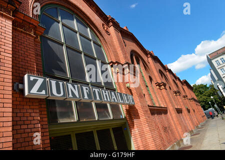 Arminiusmarkthalle, Zunfthalle, Arminiusstrasse, Moabit di Berlino, Deutschland Foto Stock