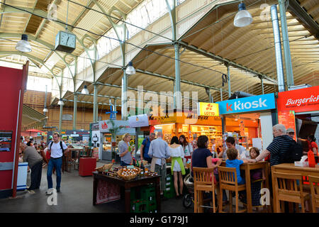 Arminiusmarkthalle, Zunfthalle, Arminiusstrasse, Moabit di Berlino, Deutschland Foto Stock