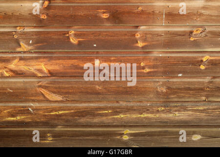 Pareti in legno nella giornata di sole Foto Stock