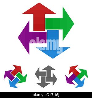 Freccia vettore logo impostato Illustrazione Vettoriale