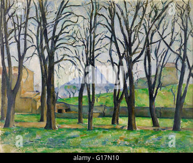 Paul Cézanne - alberi di castagno a Jas de Bouffan - Minneapolis Institute of Art Foto Stock