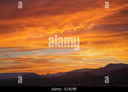 Tramonto a Sedona, in Arizona Foto Stock