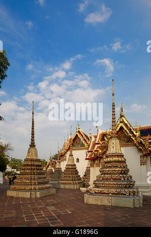 Phra Chedi Rai al Wat Pho, Bangkok, Thailandia Foto Stock