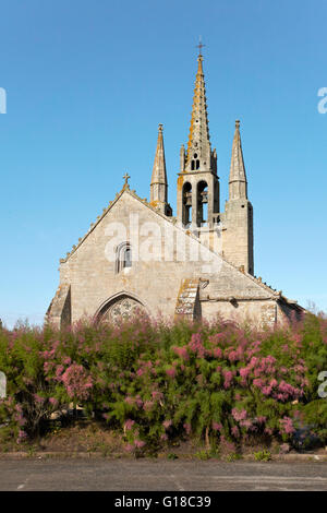Chapelle de Tronoën. Finisterre. Bretagne. La Francia. Foto Stock