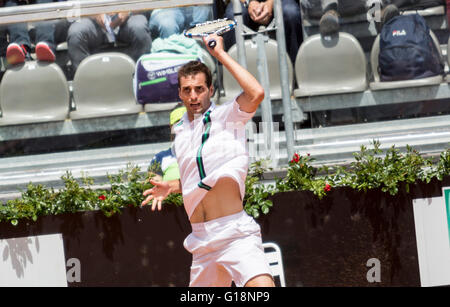 Roma, Italia. Il 10 maggio, 2016. Albert Ramos-Vinolas riceve la palla torna a Thomas Berdych, , roma, Italia, 10/05/16 Foto Stock