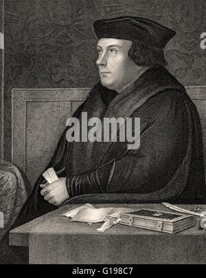 Thomas Cromwell, primo Earl of Essex, KG , c. 1485-1540, un avvocato inglese e statista, Foto Stock