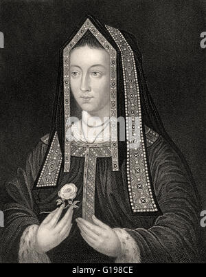 Elisabetta di York, 1466-1503, regina consorte di Inghilterra Foto Stock