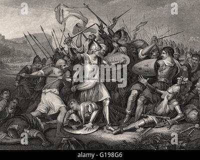 La battaglia di Agincourt o Azincourt, 1415, centinaia di anni di guerra Foto Stock