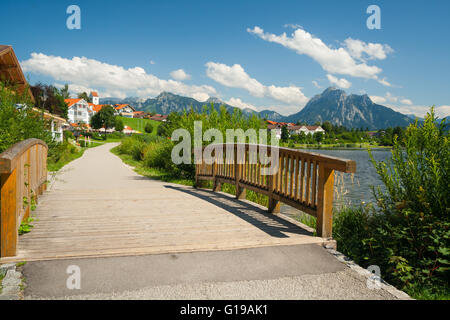 Passeggiata a Lago Hopfensee in Baviera - Germania Foto Stock