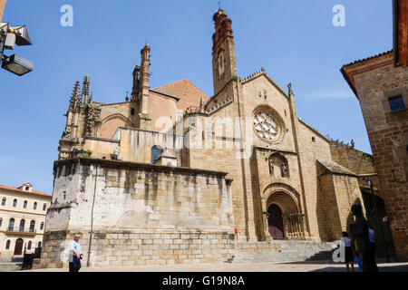 Il "vecchio" Cattedrale di Plasencia, Catedral Vieja, Cáceres, Estremadura, Spagna. Foto Stock