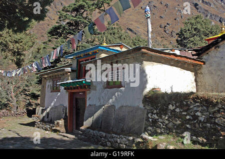 Debotche Gompa, la sorella monastero di Tengboche monastero, l'Himalaya, il Nepal Foto Stock