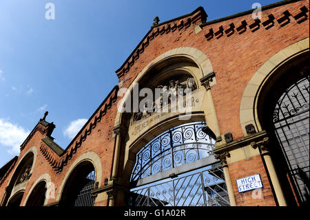 Shude Hill mercati, Northern Quarter, Manchester, Martedì 10 Maggio, 2016. Foto Stock