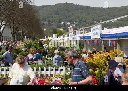 RHS Malvern Spring Visualizza la folla godendo egli shopping Foto Stock