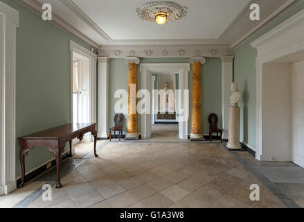 La sala di Fota House, a Regency mansion, posseduta dall'Irish Heritage Trust, situato sull'Isola di Fota, sughero, Co. Cork, Irlanda. Foto Stock