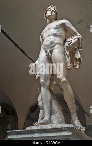 Statua scultura di Orfeo da Baccio Bandinelli nel Palazzo Medici-Riccardi courtyard Firenze Foto Stock