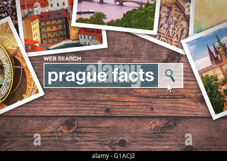 Fatti di Praga - Web search bar Termine del glossario su internet. Foto Stock