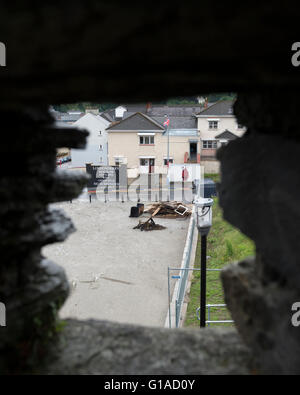 Cisgiordania vista dalle mura della città. Derry Londonderry. L'Irlanda del Nord. Regno Unito. Europa Foto Stock