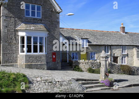 Il vecchio ufficio postale di Kingston, nelle vicinanze Corfe, Purbeck, Jurassic Coast, Dorset, Inghilterra, Gran Bretagna, Regno Unito, Gran Bretagna, Europa Foto Stock