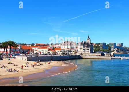 Spiaggia di Cascais, Lisbona, Portogallo Foto Stock