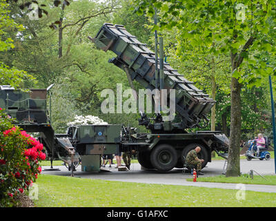 Patriot anti-aereo razzo il sistema di difesa missilistica, Breda, Paesi Bassi Foto Stock