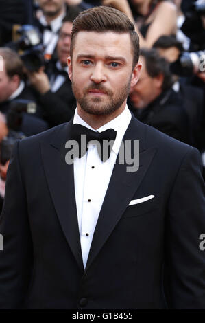 Justin Timberlake frequentando il "Cafe Society' premiere e la Serata di Apertura Gala durante la 69a Cannes Film Festival presso il Palais des Festivals a Cannes il Maggio 11, 2016 | Verwendung weltweit Foto Stock