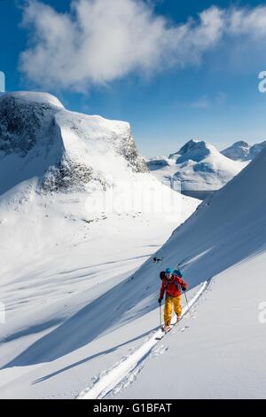 La Groenlandia, ski di fondo nel fiordo di Nuuk Foto Stock