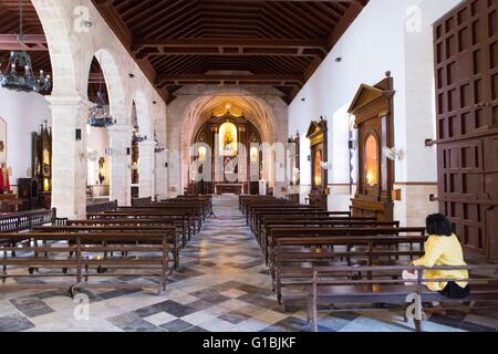 Cuba, Ciudad de la Habana Province, Avana Habana Vieja district elencati come patrimonio mondiale dall'UNESCO, la chiesa dell'Holly spirito (Iglesia del Espiritu Santo) costruito nel 1640 Foto Stock