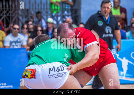 Wrestling canario esposizioni pubbliche Foto Stock