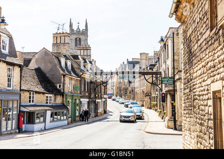 The George Hotel edificio segno città Stamford Lincolnshire UK Inghilterra città inglesi pub Foto Stock