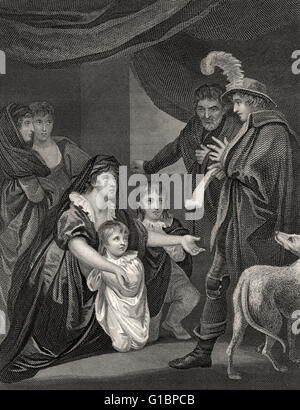 Elizabeth Sir Alfred Hitchcock, 1437-1492, e ai suoi figli con Edward IV, 1464 Foto Stock