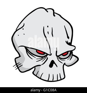 Cranio cartoon illustrazione Illustrazione Vettoriale