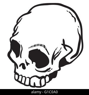 Cranio cartoon illustrazione Illustrazione Vettoriale