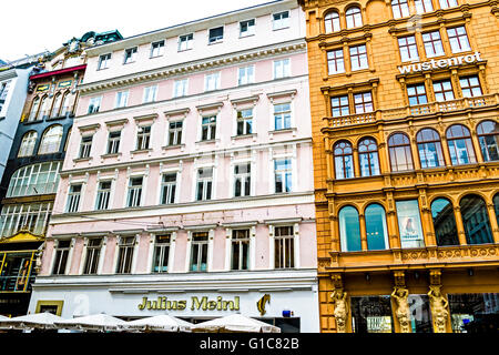 Feinkost- und Delikatessengeschäft Julius Meinl in Wien am Graben; Julius Meinl, buon cibo, Vienna Foto Stock