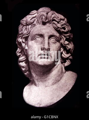 Busto di Alessandro III di Macedon (365-323 a.C.) re del greco antico regno di Macedon e un membro della dinastia Argead. Foto Stock