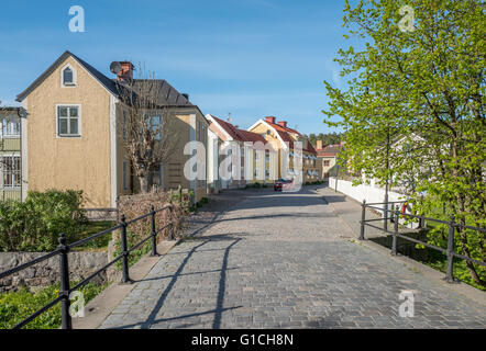 Idilliaca cittadina Söderköping durante la primavera in Svezia. Foto Stock