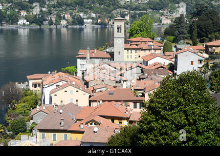 Il villaggio di Torno sul lago di Como, Italia Foto Stock