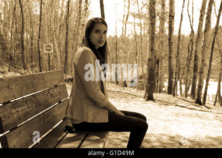 Stephanie Leblanc Aprile 2016 in Wilson scivoli, St-Jerome, Québec Foto Stock