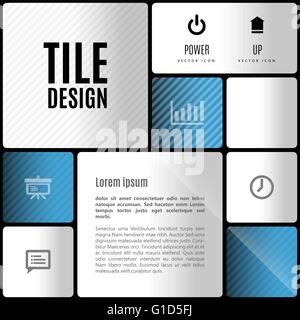 Business Design piastrelle. vettore di elementi di design per volantini, modelli infographics. Illustrazione Vettoriale