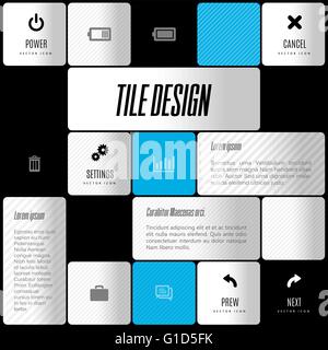 Business Design piastrelle. vettore di elementi di design per volantini, modelli infographics. Illustrazione Vettoriale