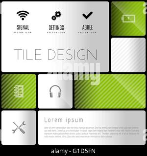 Business Design piastrelle. vettore di elementi di design per volantini, modelli infographics. Illustrazione Vettoriale