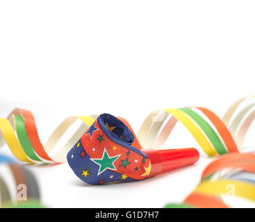 Parte del ventilatore a tromba con streamers Foto Stock